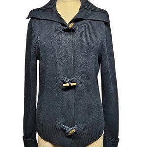 Lauren Ralph Lauren Cardigan Sweater Toggle Closures Blue Size M Medium